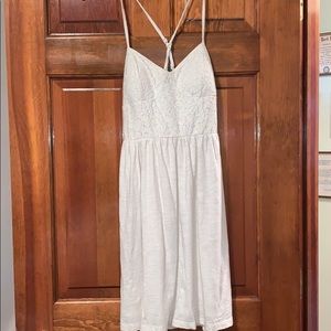 White spaghetti strap dress.